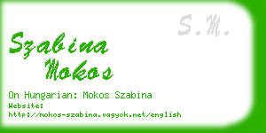 szabina mokos business card